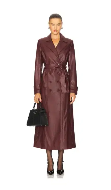 Bardot Faux Leather Longline Coat | Thumbnail 1 Bardot Faux Leather Longline Coat | Thumbnail 1