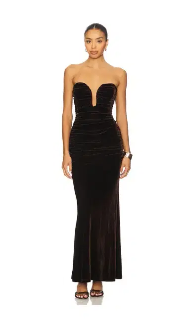 Bardot Elvira Velvet Maxi Dress | Thumbnail 1 Bardot Elvira Velvet Maxi Dress | Thumbnail 1