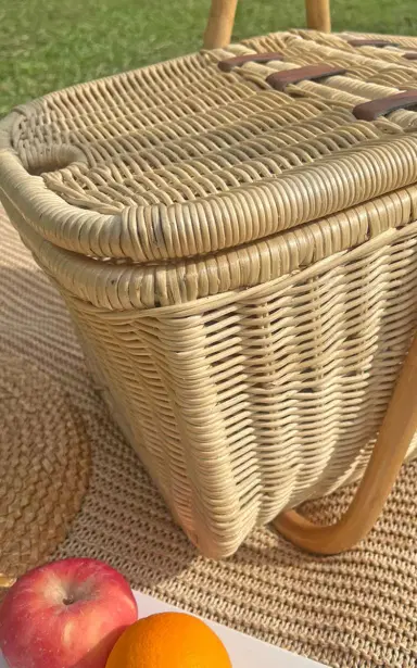 MOMIJI Aurelie Rattan Picnic Basket - Brown | Thumbnail 15 MOMIJI Aurelie Rattan Picnic Basket - Brown | Thumbnail 15
