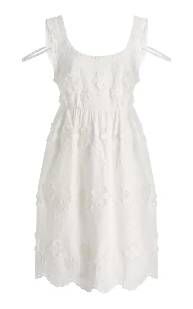 Fleur Embroidered Cotton Mini Dress Fleur Embroidered Cotton Mini Dress