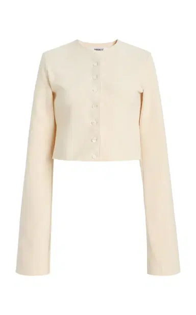 BIRROT Exclusive Lay2 Cropped Crepe Top | Thumbnail 6 BIRROT Exclusive Lay2 Cropped Crepe Top | Thumbnail 6