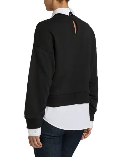 Cinq à Sept Women's Je Taime Justina Layered Sweater - Black Rosewood | Thumbnail 5 Cinq à Sept Women's Je Taime Justina Layered Sweater - Black Rosewood | Thumbnail 5