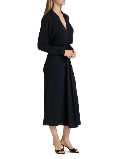 Cinq à Sept Women's Seferina Midi-Shirtdress - Navy | Thumbnail 4 Cinq à Sept Women's Seferina Midi-Shirtdress - Navy | Thumbnail 4