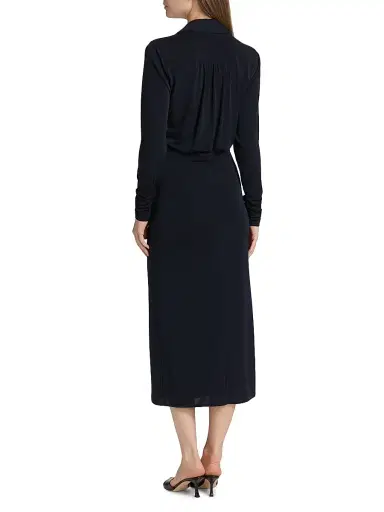 Cinq à Sept Women's Seferina Midi-Shirtdress - Navy | Thumbnail 5 Cinq à Sept Women's Seferina Midi-Shirtdress - Navy | Thumbnail 5