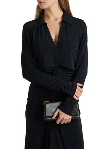 Cinq à Sept Women's Seferina Midi-Shirtdress - Navy | Thumbnail 6 Cinq à Sept Women's Seferina Midi-Shirtdress - Navy | Thumbnail 6