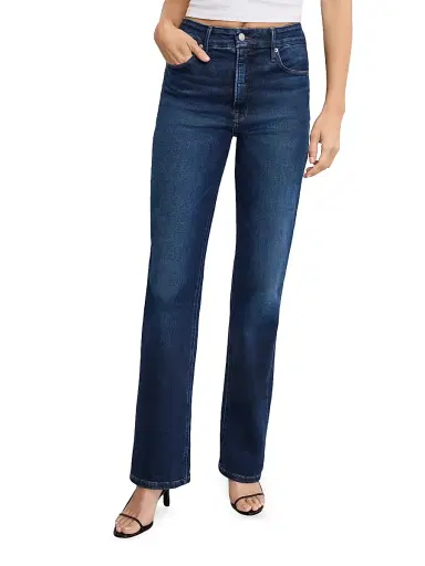 Good American Women's Soft Tech Good True Straight Jeans - Indigo | Thumbnail 3 Good American Women's Soft Tech Good True Straight Jeans - Indigo | Thumbnail 3