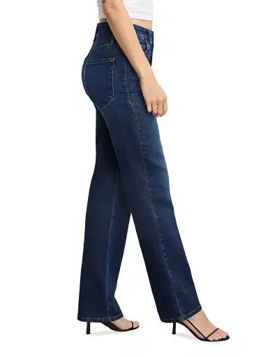 Good American Women's Soft Tech Good True Straight Jeans - Indigo | Thumbnail 5 Good American Women's Soft Tech Good True Straight Jeans - Indigo | Thumbnail 5