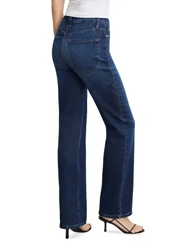 Good American Women's Soft Tech Good True Straight Jeans - Indigo | Thumbnail 6 Good American Women's Soft Tech Good True Straight Jeans - Indigo | Thumbnail 6