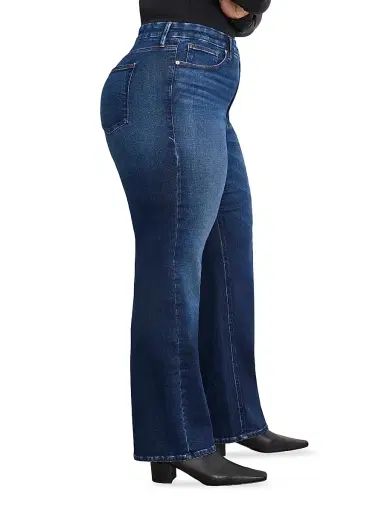 Good American Women's Soft Tech Good True Straight Jeans - Indigo | Thumbnail 9 Good American Women's Soft Tech Good True Straight Jeans - Indigo | Thumbnail 9