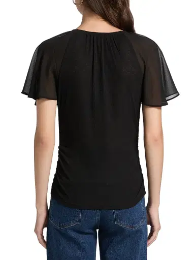 Veronica Beard Women's Arisa Mixed Media Top | Thumbnail 5 Veronica Beard Women's Arisa Mixed Media Top | Thumbnail 5