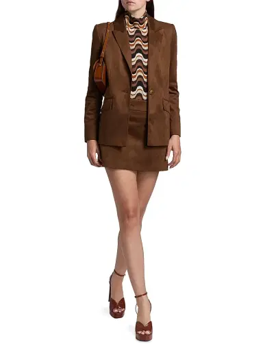 Ramy Brook Women's Martha Stretch Faux-Suede Miniskirt - Coffee | Thumbnail 2 Ramy Brook Women's Martha Stretch Faux-Suede Miniskirt - Coffee | Thumbnail 2