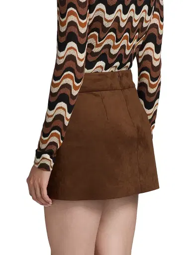 Ramy Brook Women's Martha Stretch Faux-Suede Miniskirt - Coffee | Thumbnail 5 Ramy Brook Women's Martha Stretch Faux-Suede Miniskirt - Coffee | Thumbnail 5