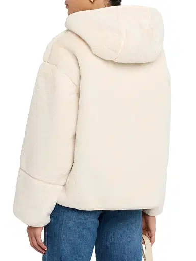 Ramy Brook Women's Lucy Faux-Fur Hooded Jacket - Bone | Thumbnail 4 Ramy Brook Women's Lucy Faux-Fur Hooded Jacket - Bone | Thumbnail 4