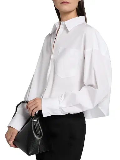 rag & bone Women's Marin Cropped Shirt - White - Size XL | Thumbnail 6 rag & bone Women's Marin Cropped Shirt - White - Size XL | Thumbnail 6