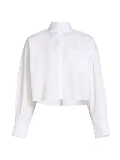 rag & bone Women's Marin Cropped Shirt - White - Size XL | Thumbnail 1 rag & bone Women's Marin Cropped Shirt - White - Size XL | Thumbnail 1