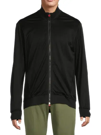 Kiton Men's Shiny Jersey Swim Jacket - Black - Size XXL | Thumbnail 3 Kiton Men's Shiny Jersey Swim Jacket - Black - Size XXL | Thumbnail 3