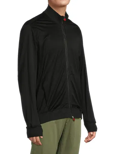 Kiton Men's Shiny Jersey Swim Jacket - Black - Size XXL | Thumbnail 4 Kiton Men's Shiny Jersey Swim Jacket - Black - Size XXL | Thumbnail 4
