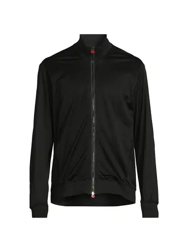 Kiton Men's Shiny Jersey Swim Jacket - Black - Size XXL | Thumbnail 1 Kiton Men's Shiny Jersey Swim Jacket - Black - Size XXL | Thumbnail 1