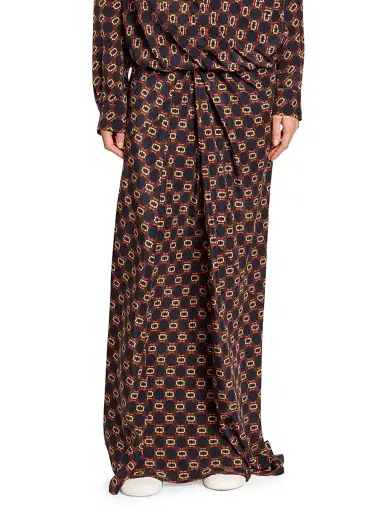 Dries Van Noten Women's Smila Mosaique Bias Maxi Skirt - Navy | Thumbnail 3 Dries Van Noten Women's Smila Mosaique Bias Maxi Skirt - Navy | Thumbnail 3