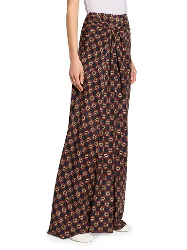 Dries Van Noten Women's Smila Mosaique Bias Maxi Skirt - Navy | Thumbnail 4 Dries Van Noten Women's Smila Mosaique Bias Maxi Skirt - Navy | Thumbnail 4