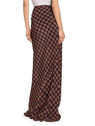 Dries Van Noten Women's Smila Mosaique Bias Maxi Skirt - Navy | Thumbnail 5 Dries Van Noten Women's Smila Mosaique Bias Maxi Skirt - Navy | Thumbnail 5