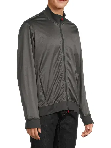 Kiton Men's Shiny Jersey Swim Jacket - Grey - Size XXL | Thumbnail 4 Kiton Men's Shiny Jersey Swim Jacket - Grey - Size XXL | Thumbnail 4