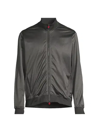 Kiton Men's Shiny Jersey Swim Jacket - Grey - Size XXL | Thumbnail 1 Kiton Men's Shiny Jersey Swim Jacket - Grey - Size XXL | Thumbnail 1