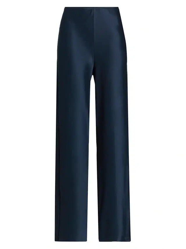 Women's Gale Satin Mid-Rise Bias Pants - Midnight Women's Gale Satin Mid-Rise Bias Pants - Midnight