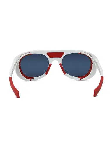 Vuarnet Men's Outdoor Ice 04 Round Sunglasses - White Blue Mirror | Thumbnail 4 Vuarnet Men's Outdoor Ice 04 Round Sunglasses - White Blue Mirror | Thumbnail 4