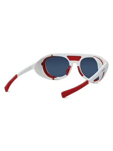 Vuarnet Men's Outdoor Ice 04 Round Sunglasses - White Blue Mirror | Thumbnail 5 Vuarnet Men's Outdoor Ice 04 Round Sunglasses - White Blue Mirror | Thumbnail 5