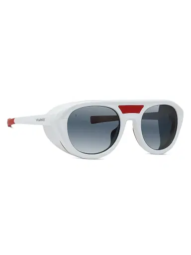 Vuarnet Men's Outdoor Ice 04 Round Sunglasses - White Blue Mirror | Thumbnail 7 Vuarnet Men's Outdoor Ice 04 Round Sunglasses - White Blue Mirror | Thumbnail 7