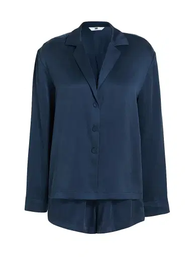 Lunya Women's Washable Silk Pajamas - Deep Blue | Thumbnail 1 Lunya Women's Washable Silk Pajamas - Deep Blue | Thumbnail 1