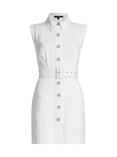 Toccin Women's Miley Cotton Button-Front Minidress - Optic | Thumbnail 1 Toccin Women's Miley Cotton Button-Front Minidress - Optic | Thumbnail 1