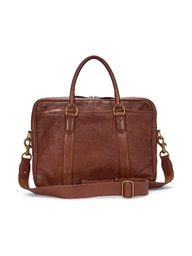 Polo Ralph Lauren Men's Heri Leather Messenger Bag | Thumbnail 4 Polo Ralph Lauren Men's Heri Leather Messenger Bag | Thumbnail 4