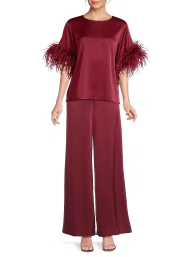 Ungaro Women's Kai Satin Wide-Leg Pants | Thumbnail 2 Ungaro Women's Kai Satin Wide-Leg Pants | Thumbnail 2