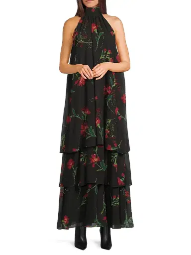 Ungaro Women's Eden Floral Halterneck Maxi Dress - Red Multi | Thumbnail 2 Ungaro Women's Eden Floral Halterneck Maxi Dress - Red Multi | Thumbnail 2