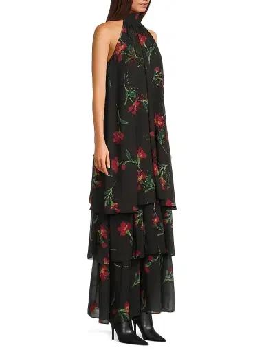 Ungaro Women's Eden Floral Halterneck Maxi Dress - Red Multi | Thumbnail 4 Ungaro Women's Eden Floral Halterneck Maxi Dress - Red Multi | Thumbnail 4
