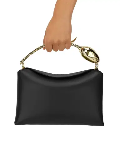 Erdem Women's Bloom Medium Leather Top Handle Bag - Black | Thumbnail 2 Erdem Women's Bloom Medium Leather Top Handle Bag - Black | Thumbnail 2