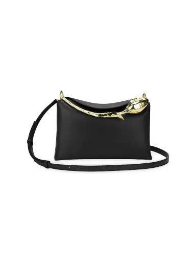 Erdem Women's Bloom Medium Leather Top Handle Bag - Black | Thumbnail 7 Erdem Women's Bloom Medium Leather Top Handle Bag - Black | Thumbnail 7