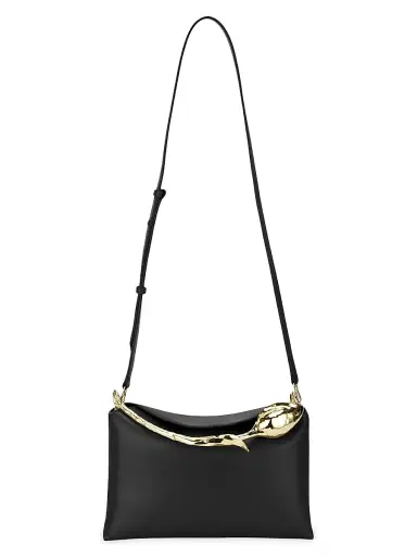 Erdem Women's Bloom Medium Leather Top Handle Bag - Black | Thumbnail 8 Erdem Women's Bloom Medium Leather Top Handle Bag - Black | Thumbnail 8