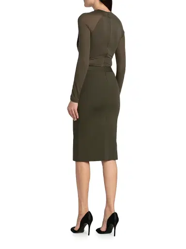 Giorgio Armani Women's Mix Media Sheath Dress - Tarmac | Thumbnail 5 Giorgio Armani Women's Mix Media Sheath Dress - Tarmac | Thumbnail 5