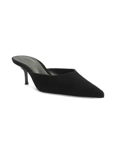 Schutz Women's Julie 65MM Suede Mules - Black | Thumbnail 2 Schutz Women's Julie 65MM Suede Mules - Black | Thumbnail 2