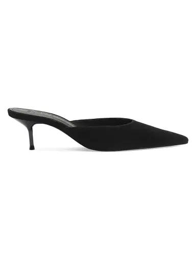 Schutz Women's Julie 65MM Suede Mules - Black | Thumbnail 1 Schutz Women's Julie 65MM Suede Mules - Black | Thumbnail 1