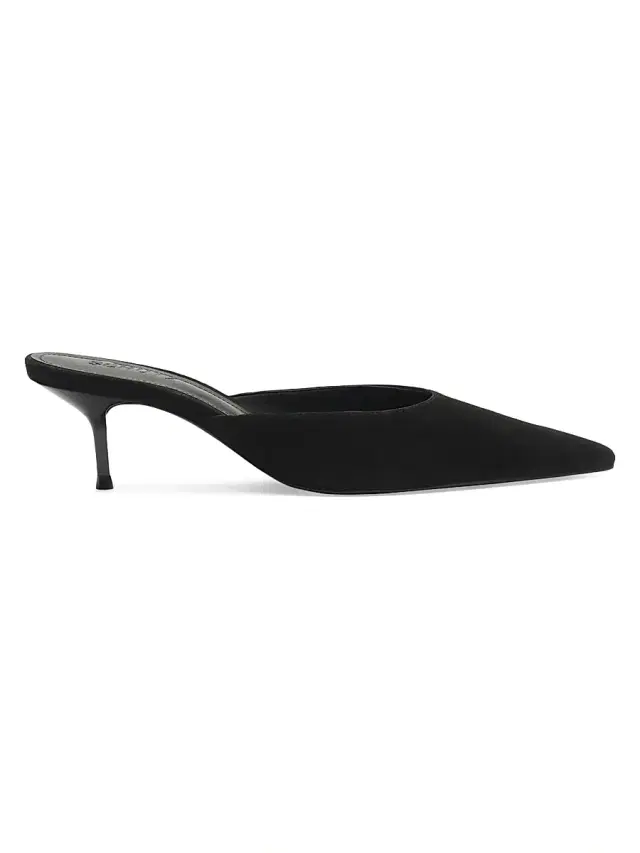 Women's Julie 65MM Suede Mules - Black Women's Julie 65MM Suede Mules - Black