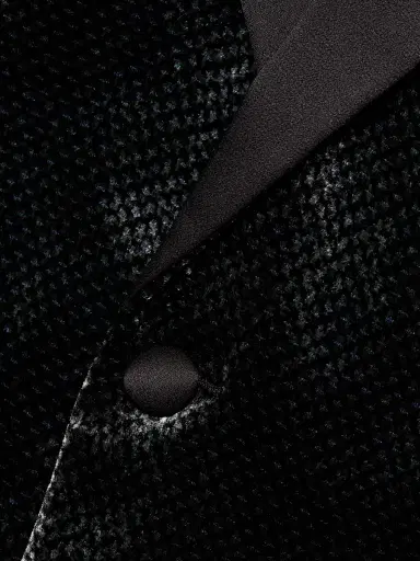 Giorgio Armani Men's Textured Velvet Dinner Jacket - Black Beauty | Thumbnail 7 Giorgio Armani Men's Textured Velvet Dinner Jacket - Black Beauty | Thumbnail 7