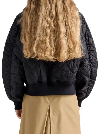 Prada Women's Lightweight Quilted Re-Nylon Jacket - Navy Blue | Thumbnail 4 Prada Women's Lightweight Quilted Re-Nylon Jacket - Navy Blue | Thumbnail 4
