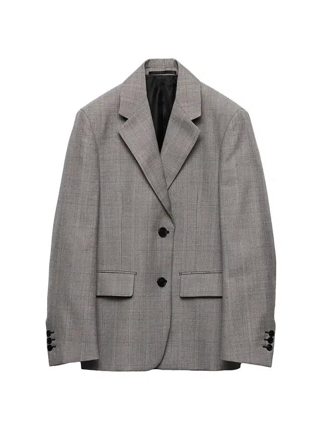 Prada Women's Single-Breasted Checked Grisaille Jacket - Grey
