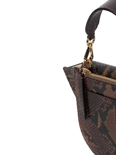 Wandler Women's Mini Hortensia Pytthon-Embossed-Leather Top Handle Bag - Brown Python | Thumbnail 4 Wandler Women's Mini Hortensia Pytthon-Embossed-Leather Top Handle Bag - Brown Python | Thumbnail 4
