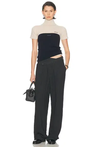 Miu Miu Turtleneck Short Sleeve Top | Thumbnail 5 Miu Miu Turtleneck Short Sleeve Top | Thumbnail 5
