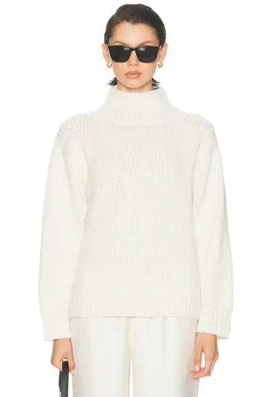 Loulou de Saison Cashmere Ryle Turtleneck Sweater | Thumbnail 1 Loulou de Saison Cashmere Ryle Turtleneck Sweater | Thumbnail 1